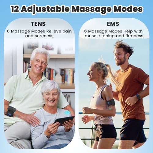 MASTOGO 12 Modes Wireless TENS Unit Muscle Stimulator for Pain Relief